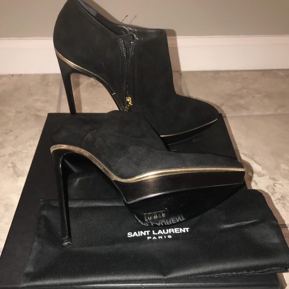 Saint Laurent Kid Scamosciato booties - Picture 3 of 5